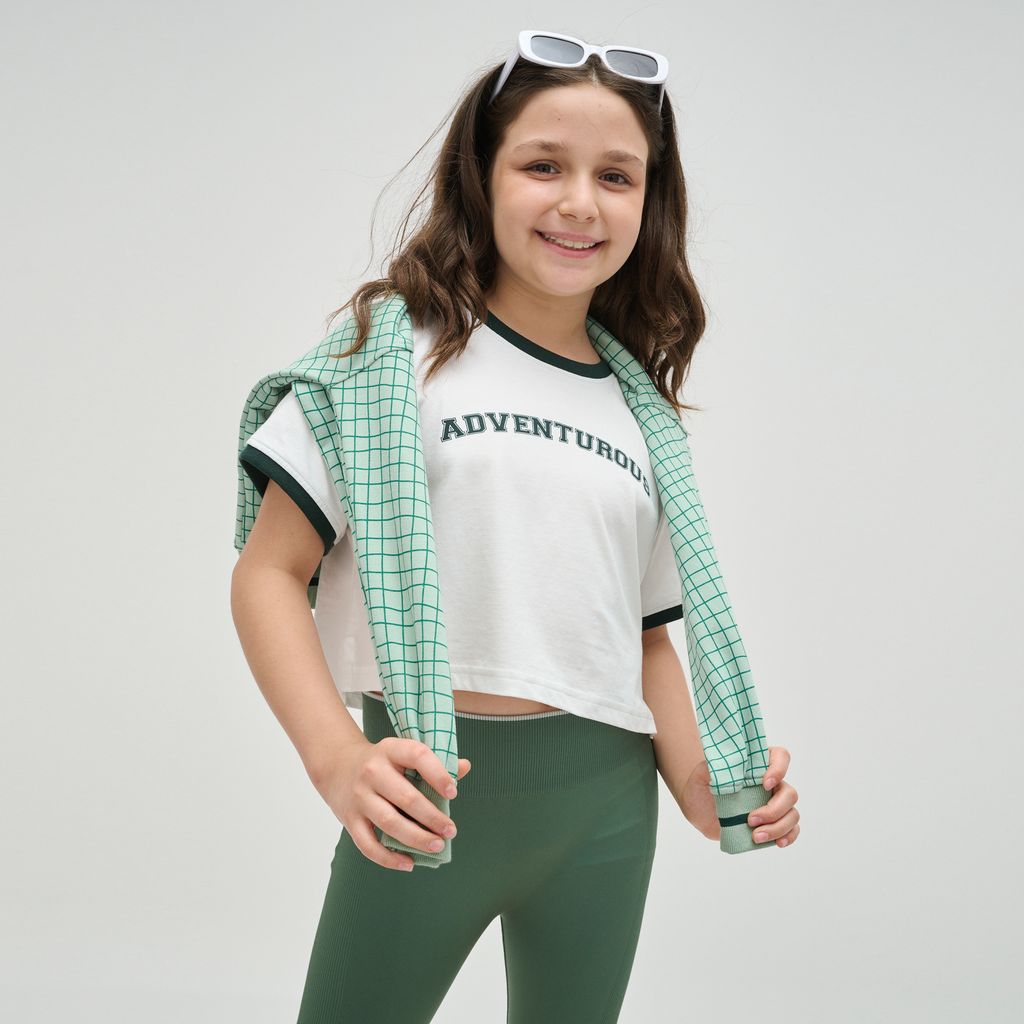 Camiseta cropped algodón oversize