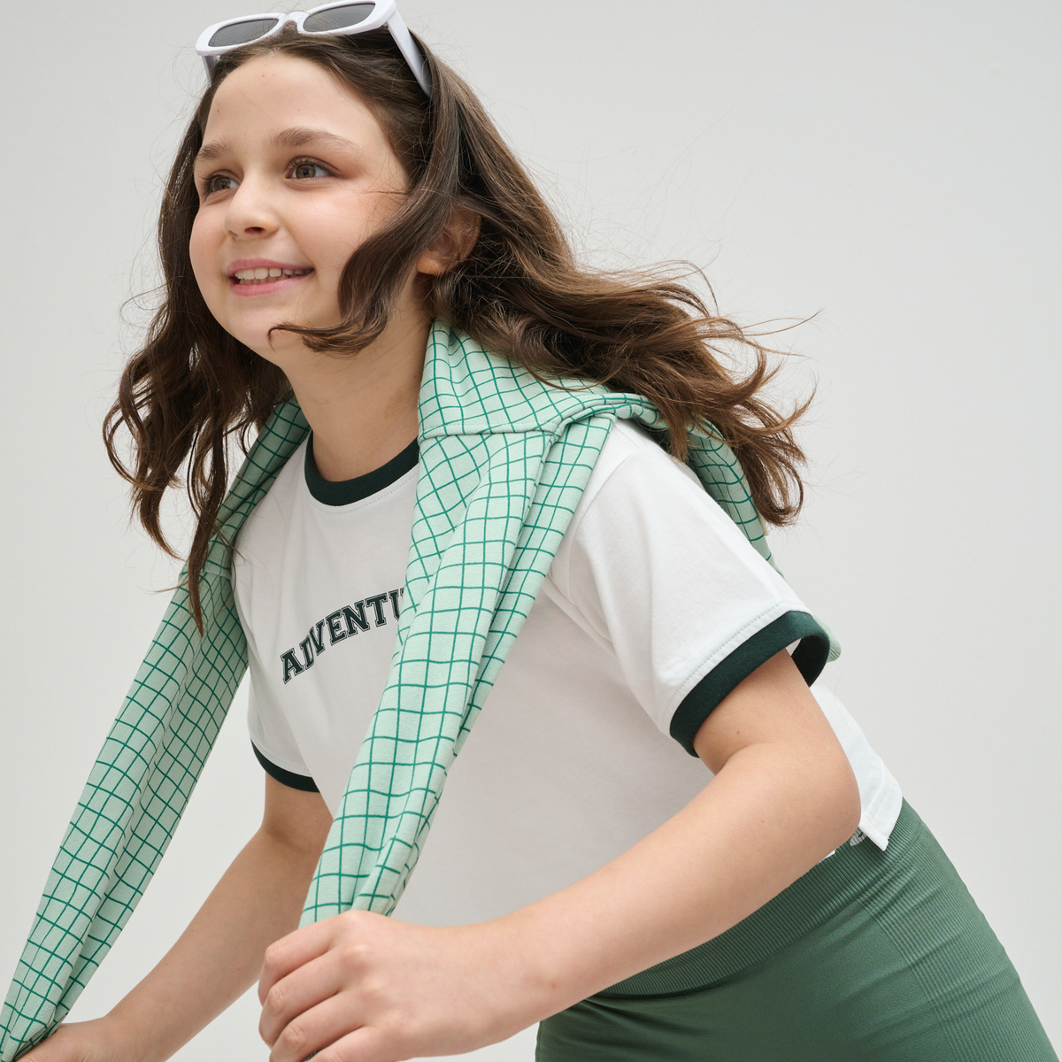 Camiseta cropped algodón oversize