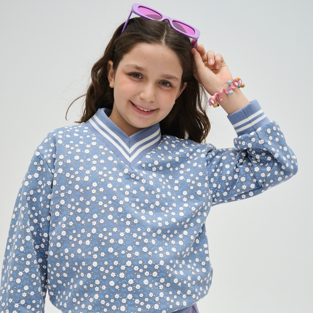 Sudadera algodón estampada