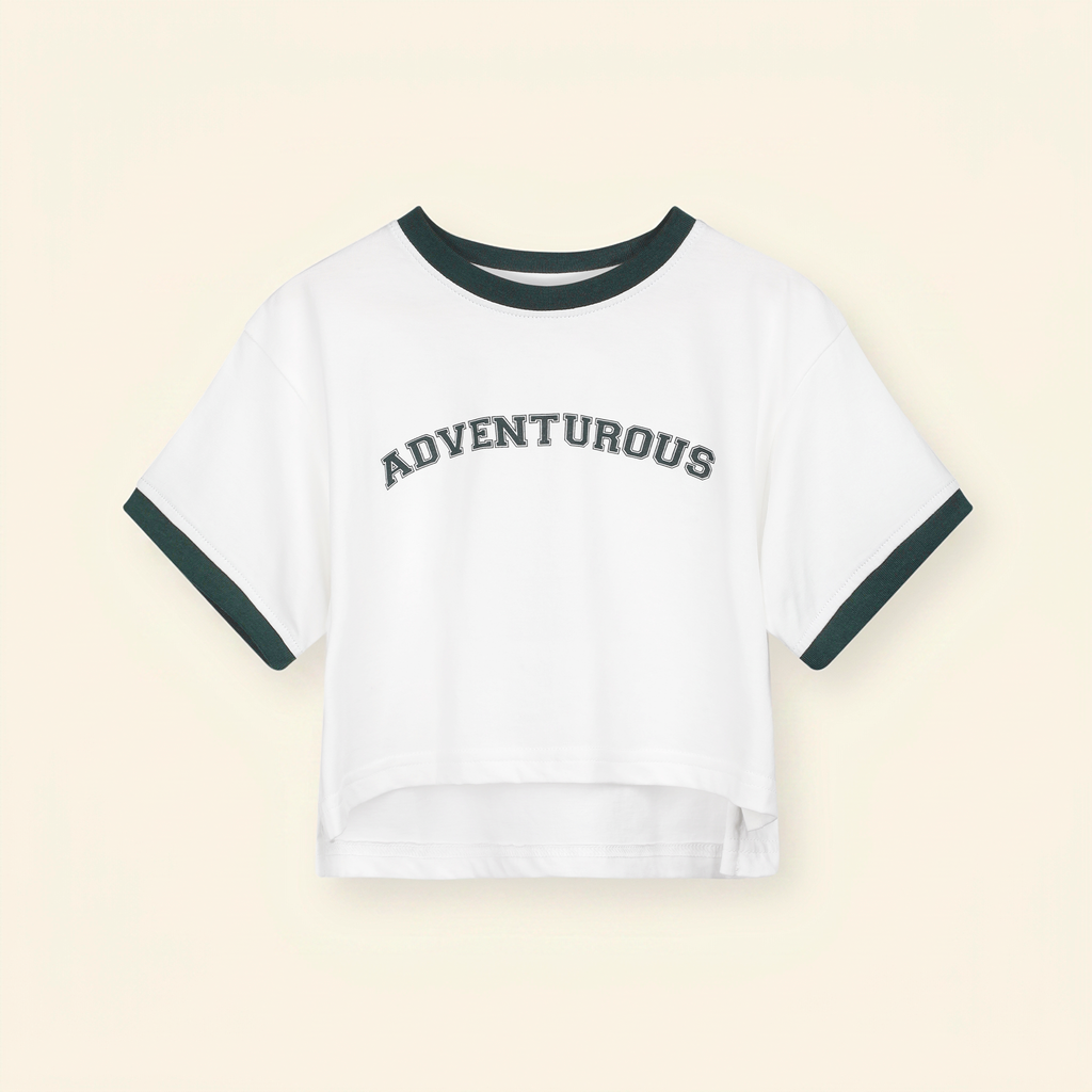 Camiseta cropped algodón oversize