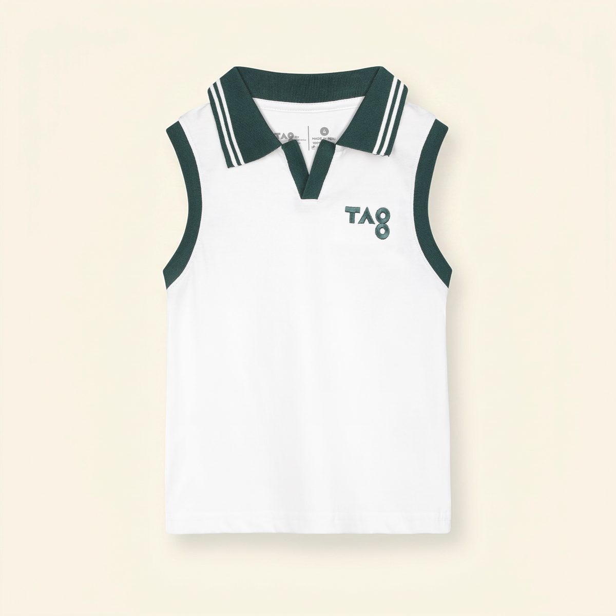 Camiseta polo algodón sin mangas