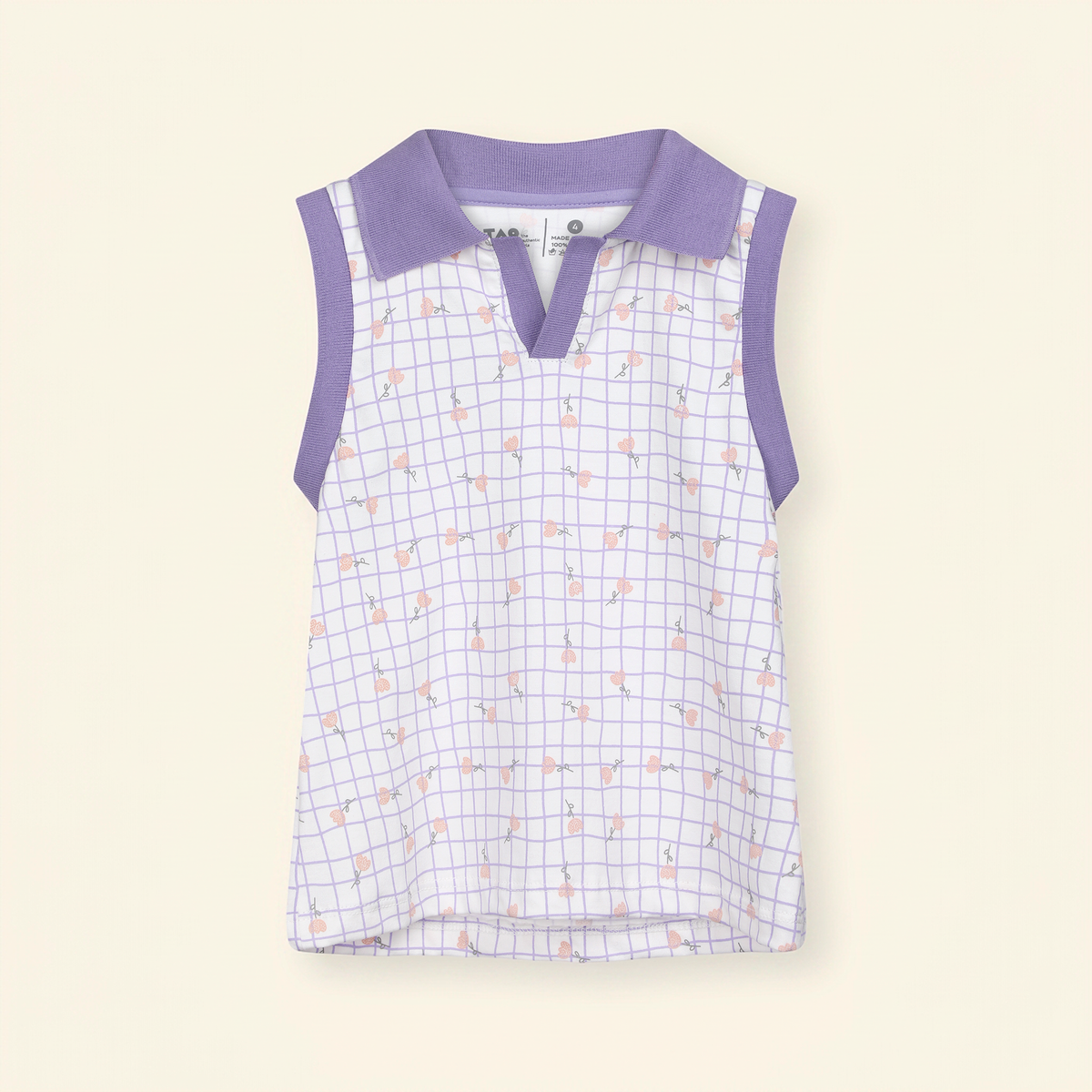 Camiseta polo algodón sin mangas