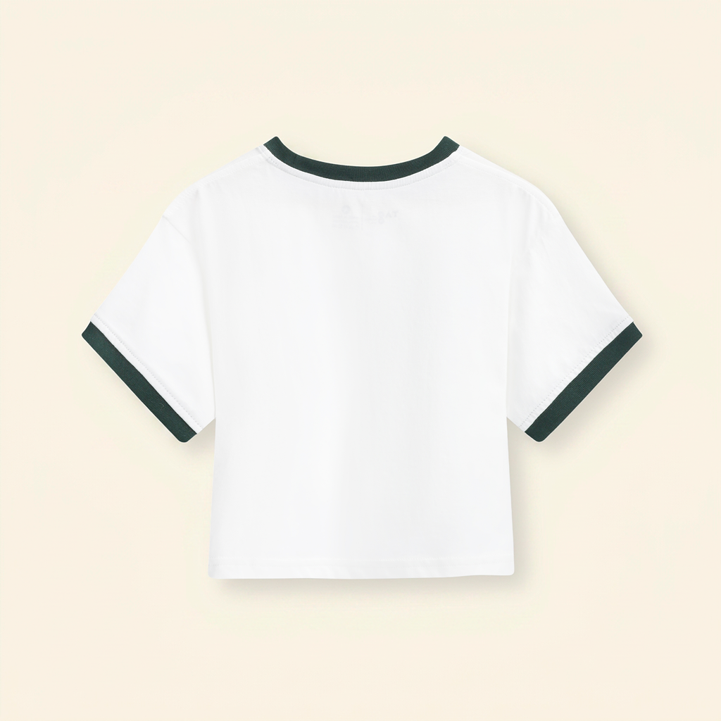Camiseta cropped algodón oversize