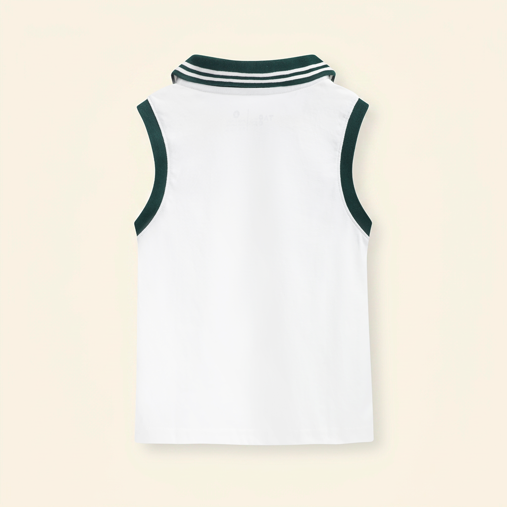 Camiseta polo algodón sin mangas
