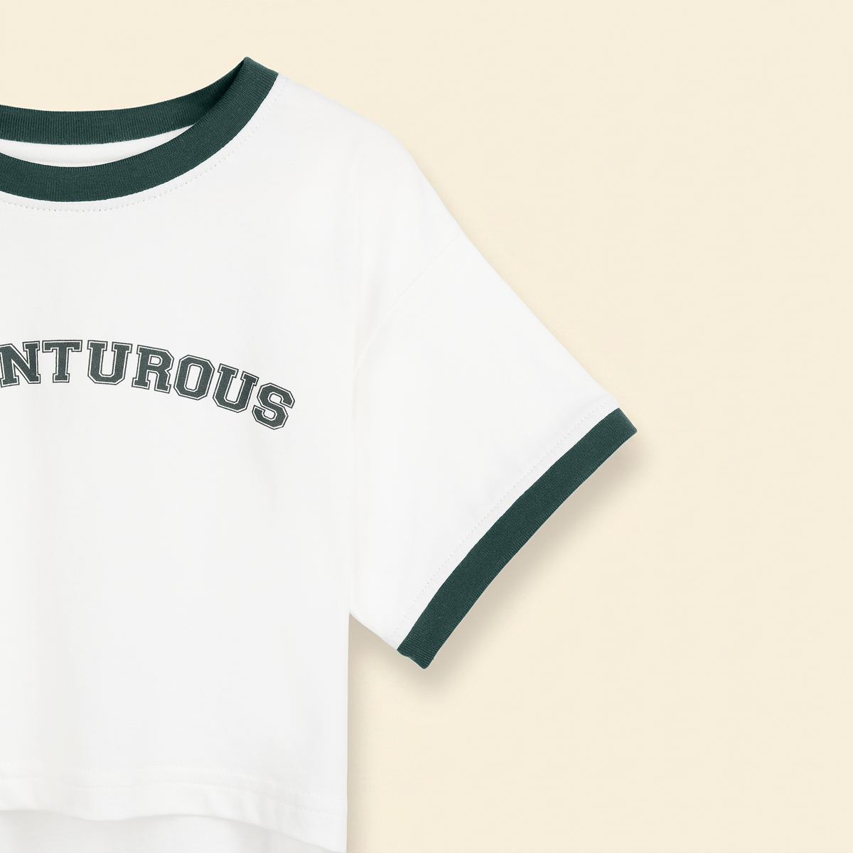 Camiseta cropped algodón oversize